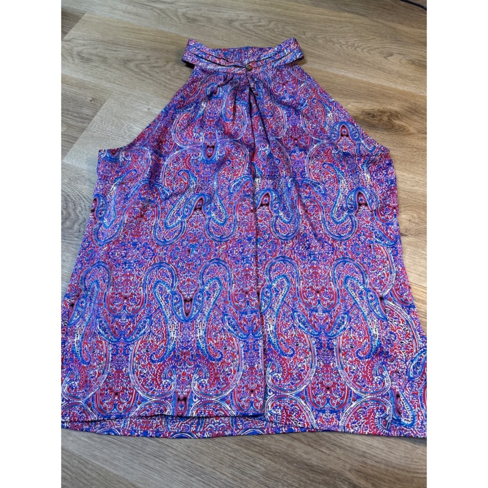 Outback Red (Purple/Red) Paisley‎ Halter Blouse Women Size XL